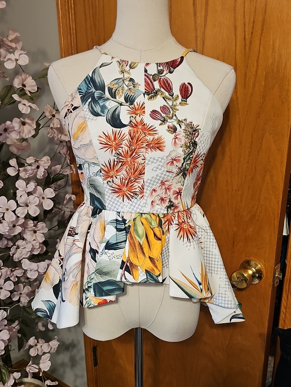 Anthropologie Cameo Peplum Top